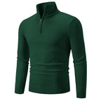 Herren Rollkragenpullover mit Reißverschluss und strukturiertem Design
