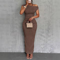 Damen Elegantes figurbetontes Maxikleid mit Raffungen