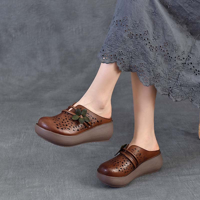 Damen Komfortable Clogs mit floralen Cut-Outs und ergonomischer Sohle R&B