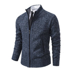 Herren modische Strickjacke mit hohem Kragen und Reißverschluss R&B