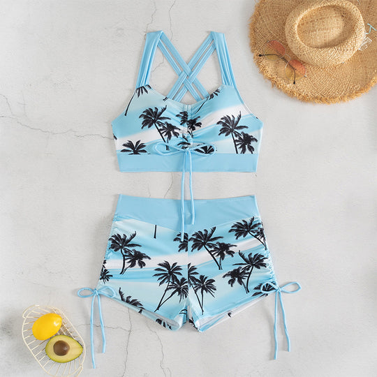 Damen Sportliches Bikiniset mit verstellbaren Trägern R&B
