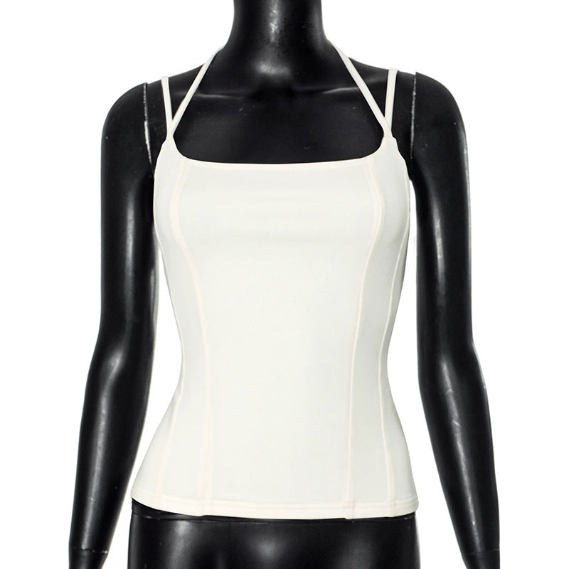 Damen Trägershirt mit elegantem Rückenausschnitt und figurbetontem Schnitt R&B