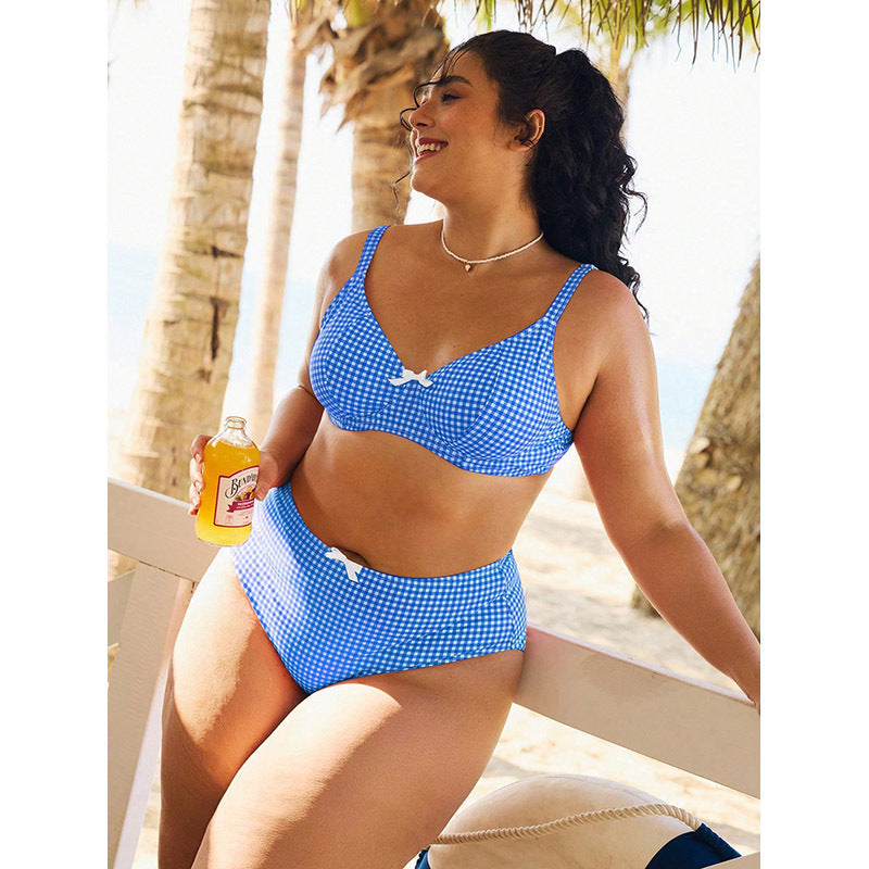 Damen Hochtaillierter Bikini mit gepolstertem Oberteil R&B