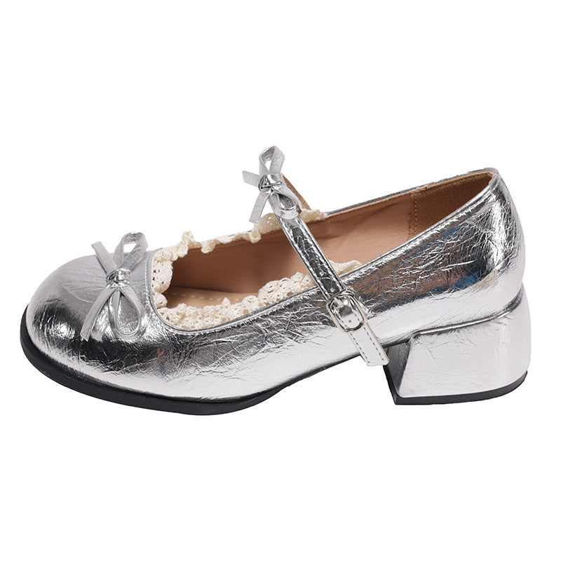 Damen Ballerinas mit romantischem Riemchen und dekorativen Spitzenakzenten R&B