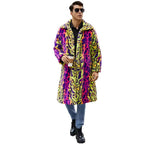 Herren Stoffmantel mit auffälligem Tiermuster R&B