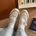 Damen Modische Mary Jane Schuhe mit verstellbarem Riemen und weicher Sohle R&B