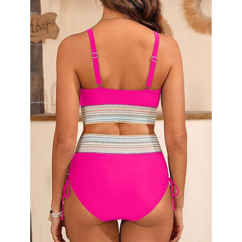 Damen Bikini-Set mit modischem Wickeldesign und verstellbaren Trägern R&B