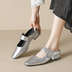 Damen elegante Slingback-Pumps mit modischem Schnallenakzent