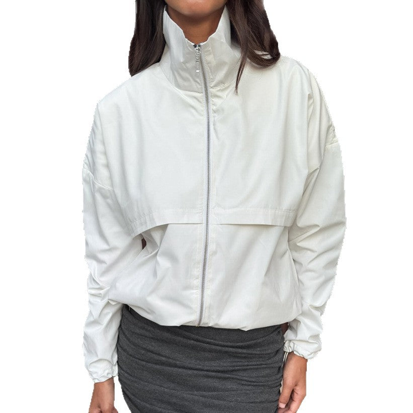 Damen Sportliche Übergangsjacke mit hohem Kragen und weitem Schnitt R&B