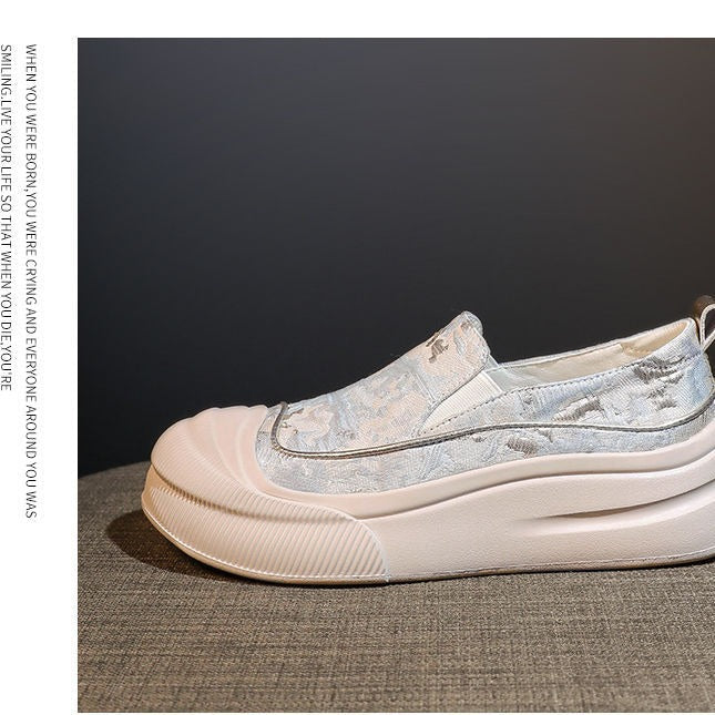 Damen Slip-On Sneakers mit elastischem Obermaterial und dämpfender Sohle