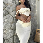 Damen Häkel-Bikini-Set mit verstellbaren Trägern und elastischem Bund R&B