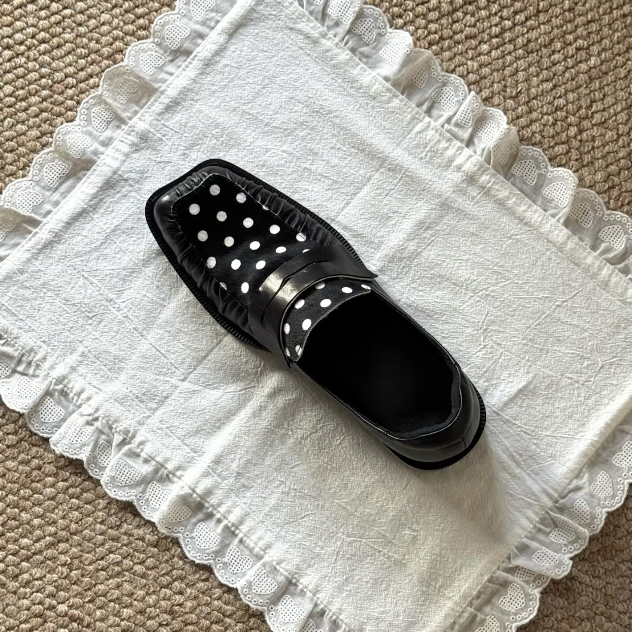 Damen Mokassins mit modernem Polka-Dots-Design und komfortabler Sohle R&B