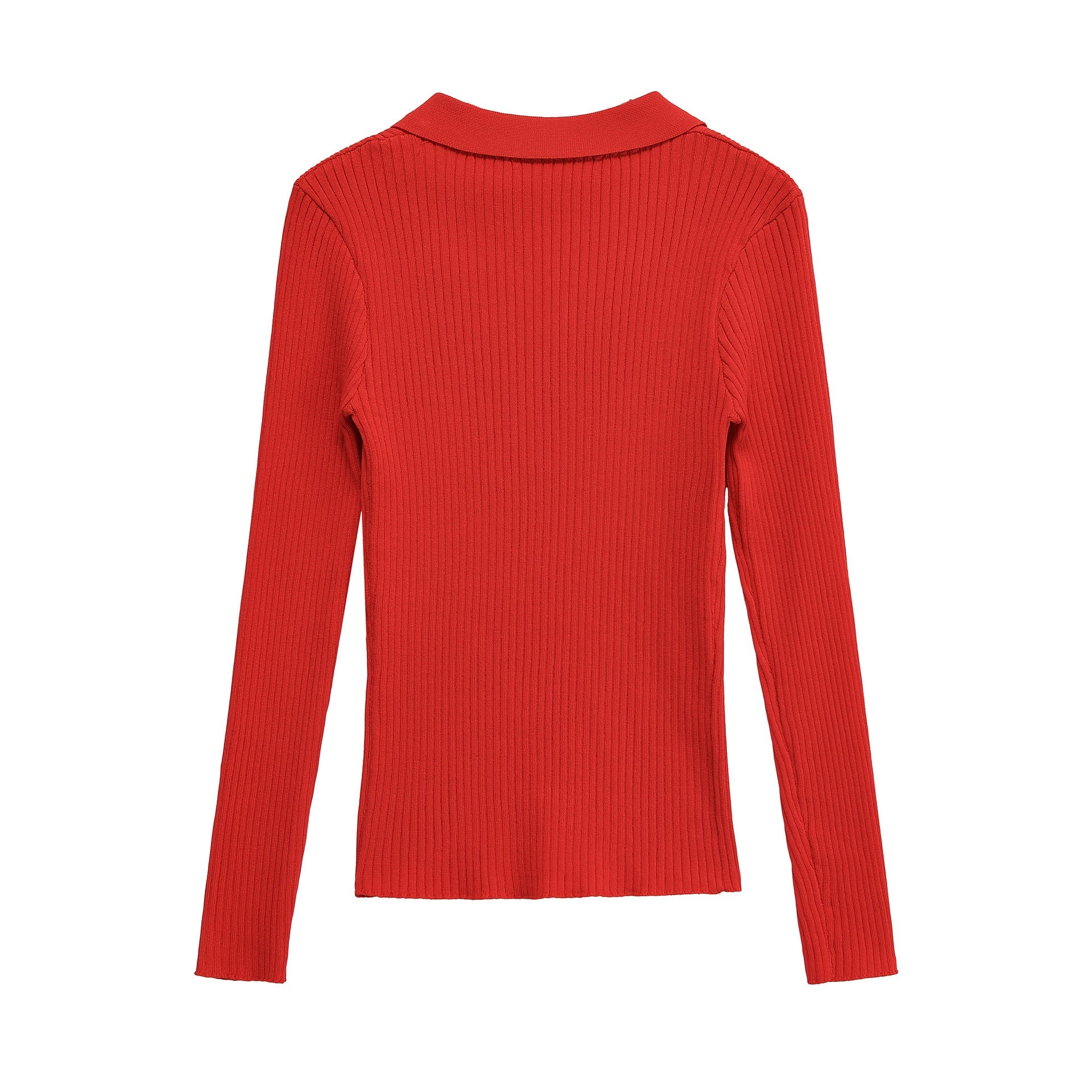 Damen Langarmshirt mit V-Ausschnitt und dekorativen Taschen R&B