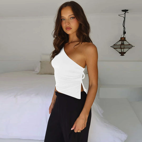 Damen asymmetrisches Top R&B