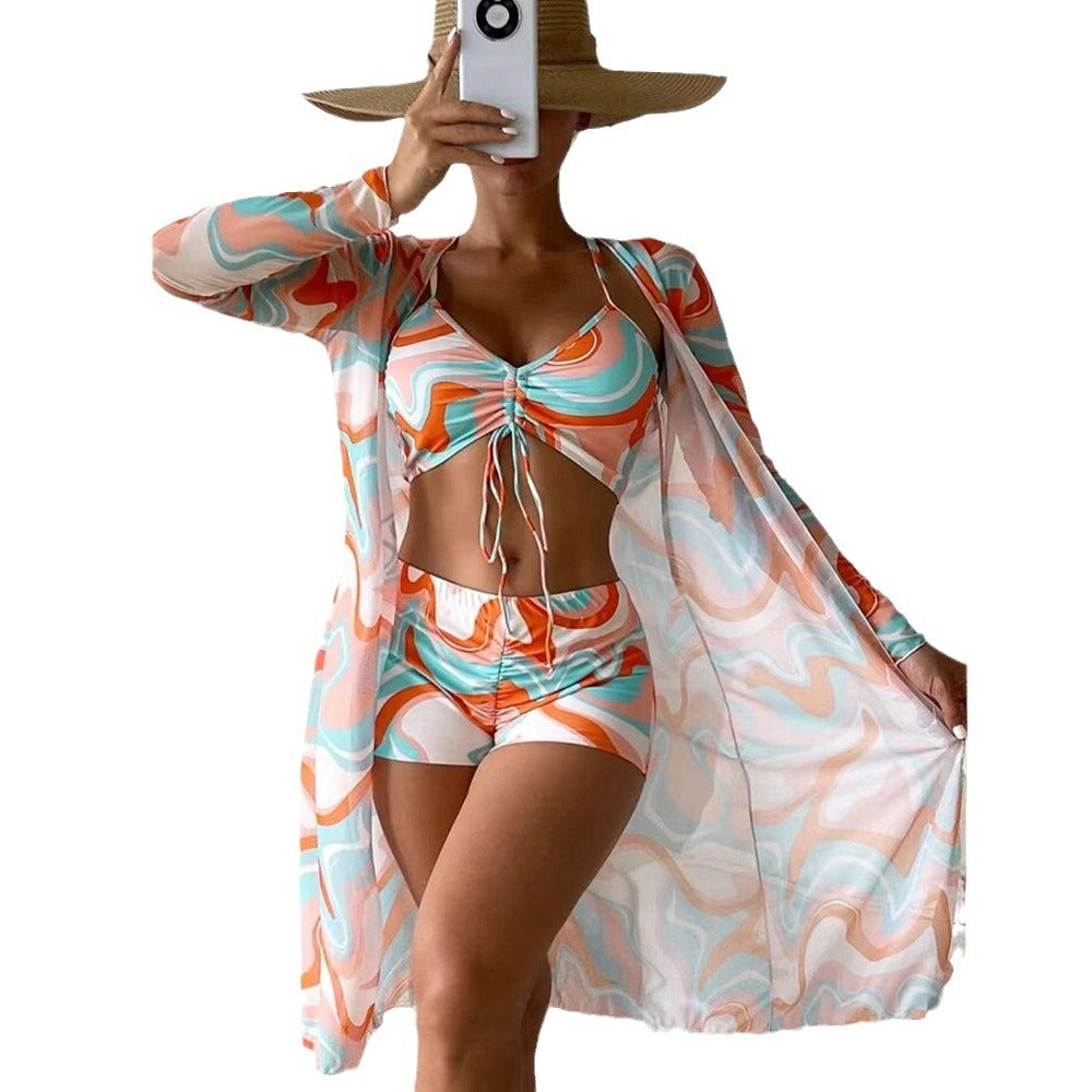 Damen Strandsetter-Set mit modischem Wickeldesign R&B