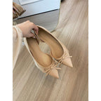 Damen schicke Ballerinas mit zarter Schleifenverzierung R&B