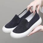 Damen Sportliche Slip-On Sneakers mit rutschfester Sohle und elastischem Einsatz R&B