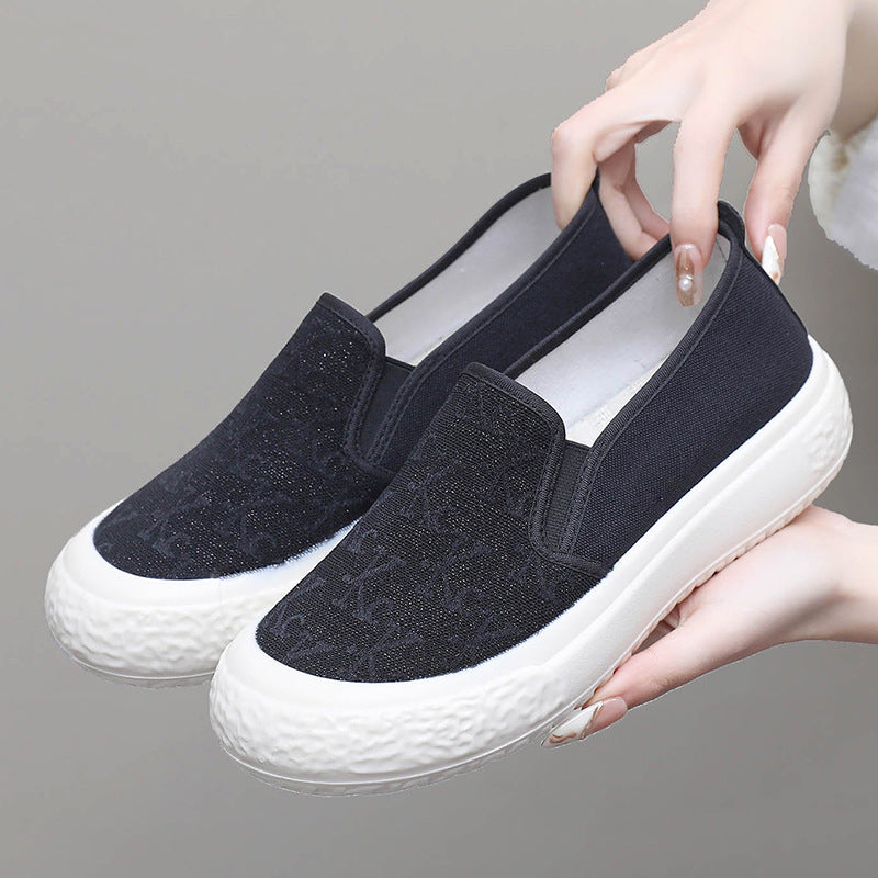 Damen Sportliche Slip-On Sneakers mit rutschfester Sohle und elastischem Einsatz R&B