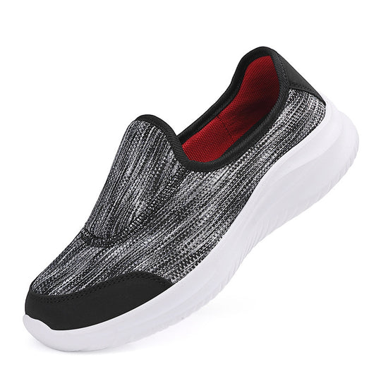Damen nan eleganter Schlupfsneaker mit elastischen Zierbändern, atmungsaktiver Strickkonstruktion und gedämpfter Komfortlaufsohle R&B
