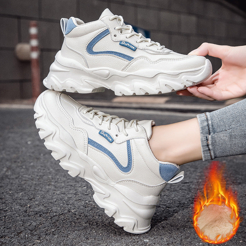 Damen Sportliche Schnürsneaker mit dämpfendem Obermaterial und rutschfester Sohle