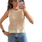 Damen Strickoberteil mit raffiniertem Lochmuster R&B