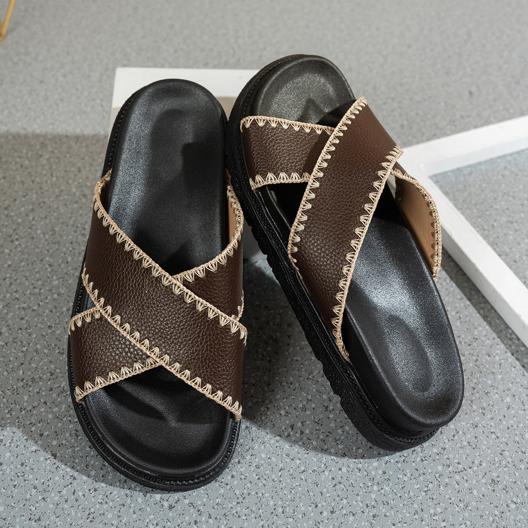 Damen Bequeme Clogs mit geflochtenem Riemendesign und ergonomischem Fußbett R&B