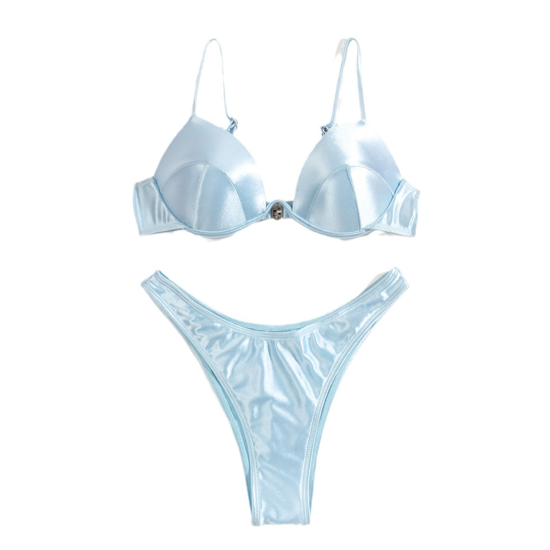 Damen Push-Up-Bikini mit glänzenden Cups R&B