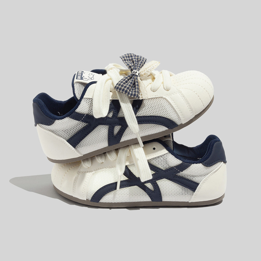 Damen Sportliche Sneakers mit verspieltem Schleifenakzent und atmungsaktivem Mesh-R&B