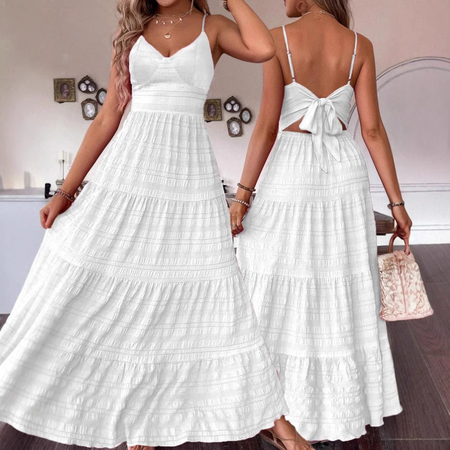 Damen Maxikleid mit femininer Silhouette und luftiger Struktur R&B