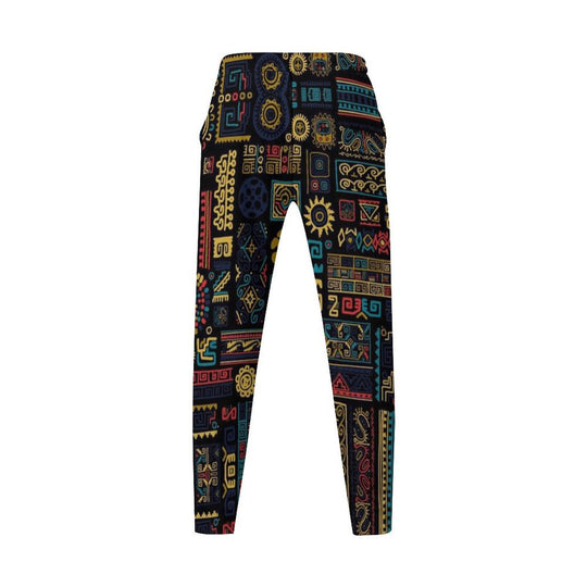 Damen Sportliche Leggings mit buntem Tribal-Muster R&B