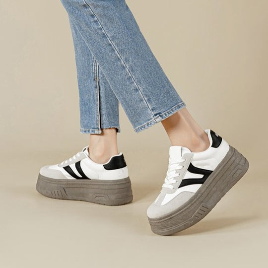 Damen Sportliche Plateau-Sneaker mit komfortabler Dämpfung und modernem Design R&B