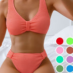 Damen Strandbikini-Set mit stylischem Wellenmuster R&B
