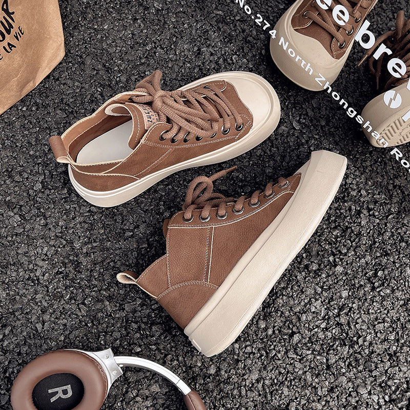 Damen modische High-Top Sneakers mit robustem Sohlenprofil und atmungsaktivem Obermaterial R&B