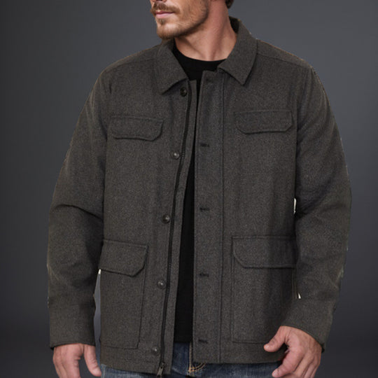 Herren utilitaristische Jacke mit mehreren Taschen R&B