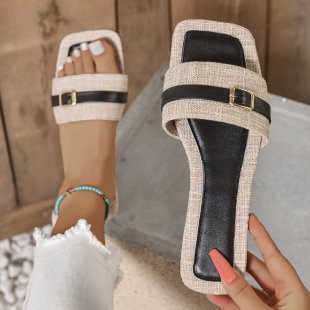 Damen Komfortable Riemchen-Sandalen mit eleganter Schnallenverzierung R&B