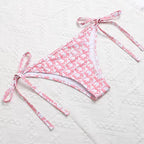 Damen Triangel-Bikini mit floralem Rüschendesign R&B