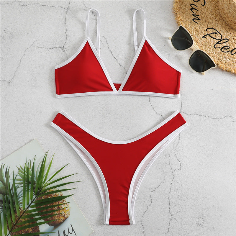 Damen Bikini-Set mit sportlichem Schnitt und trendigen Kontrastdetails R&B
