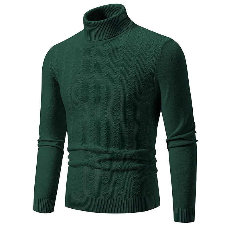 Herren Komfortabler Rollkragenpullover mit strukturiertem Design und hochwertiger Baumwolle