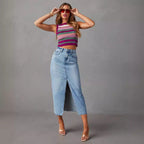 Damen Midi-Jersey-Rock mit Schlitzeffekten R&B