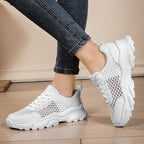 Damen Sportliche Mesh-Sneaker mit dämpfender Sohle