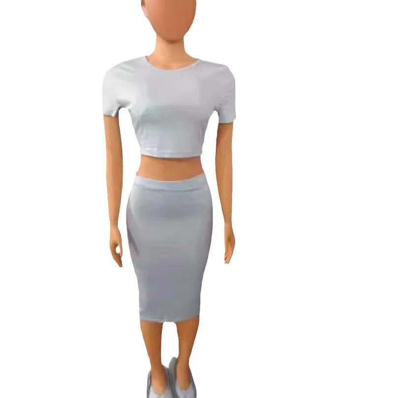 Damen Figurbetontes Kleid-Set mit kurzem Oberteil und Pencil-Rock R&B