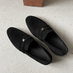 Damen Loafer aus hochwertigem Wildleder mit elegantem Schnallen-Detail R&B