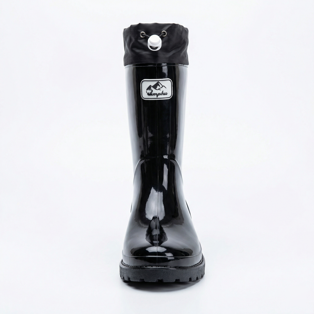 Damen Hochwertige und Stylische Gummistiefel mit Verstellbarem Schnürsystem R&B