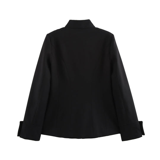 Damen elegante Kurzjacke mit dekorativen Knöpfen R&B
