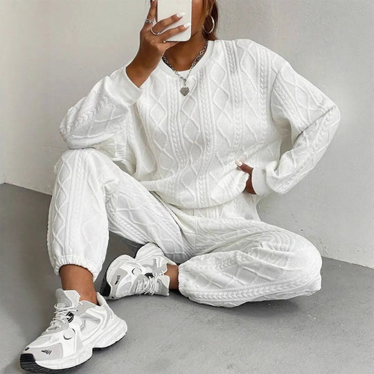 Damen gemütlicher Strickanzug R&B