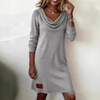 R&B | Kleid mit Hohem Ausschnitt und Tasche