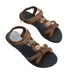 Damen modische Sandalen mit floralen Akzenten