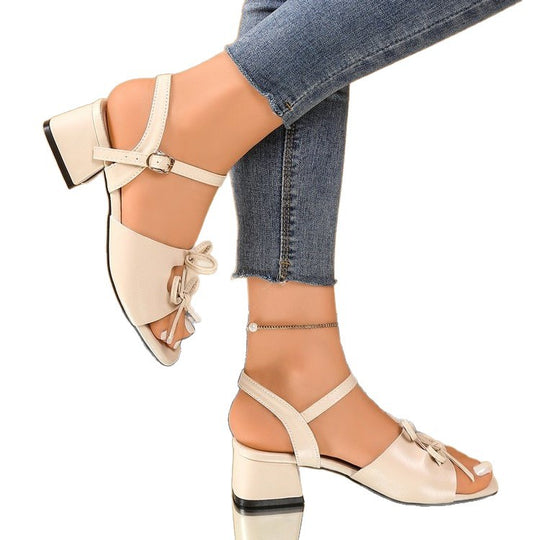 Damen elegante Sandalen mit raffiniertem Schleifen-Design R&B