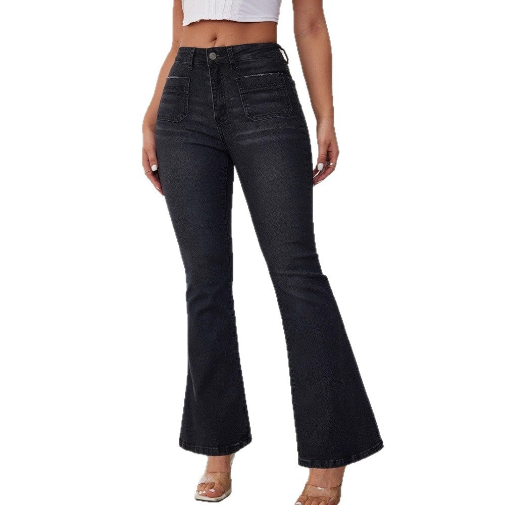 Damen High-Waist Schlagjeans R&B