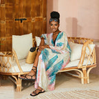 Damen Strandkimono mit floralem Muster R&B
